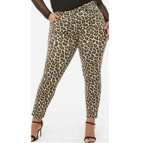 American Eagle Leopard Print Hi Rise Jegging 24R - Picture 1 of 16